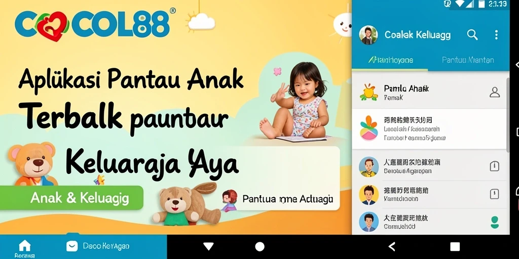 Tampilan antarmuka COCOL88 dengan fitur Pantau Anak yang interaktif dan ramah pengguna.