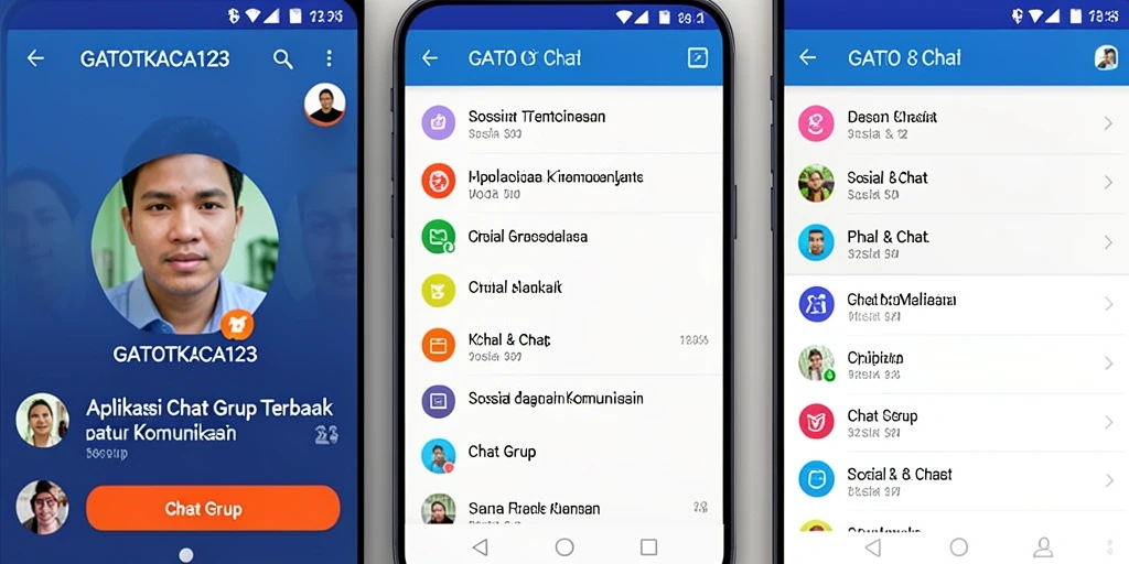 Tampilan antarmuka utama GATOTKACA123 untuk Chat Grup yang intuitif.