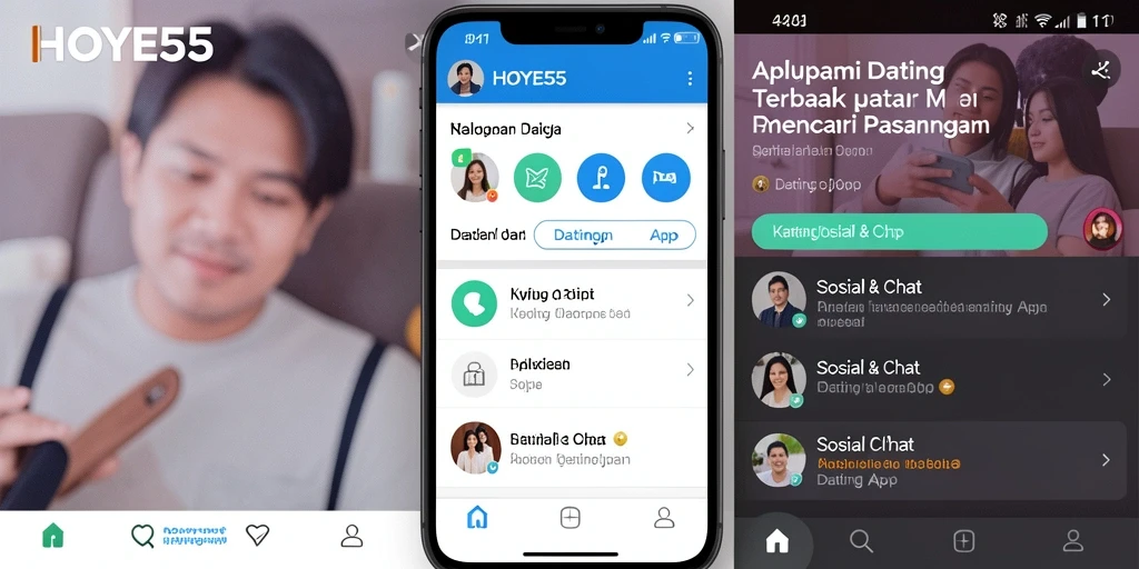 Tampilan antarmuka HOYE55 yang menarik dan intuitif.