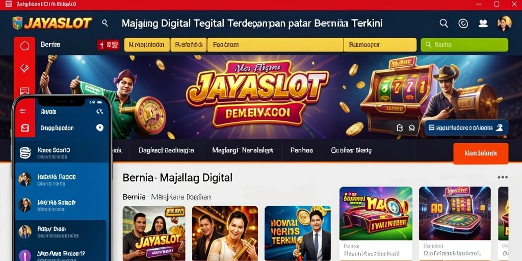 Tampilan antarmuka aplikasi JAYASLOT yang menarik dan informatif.