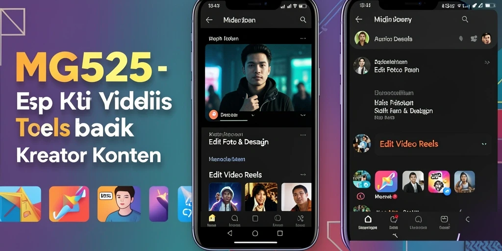 Tampilan antarmuka MG525 saat mengedit video Reels.