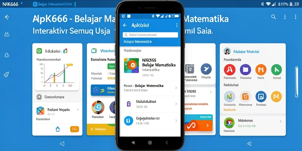 Tampilan antarmuka aplikasi Belajar Matematika yang interaktif dan menarik.