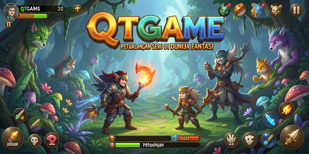 Tampilan antarmuka menakjubkan dan interaktif dari QTGAME.