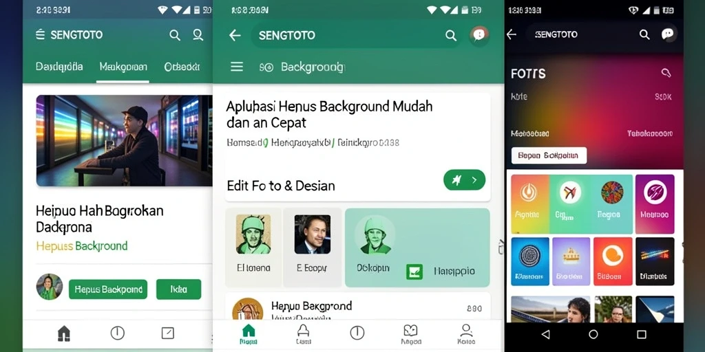 Antarmuka SENGTOTO yang memudahkan pengguna untuk menghapus background.