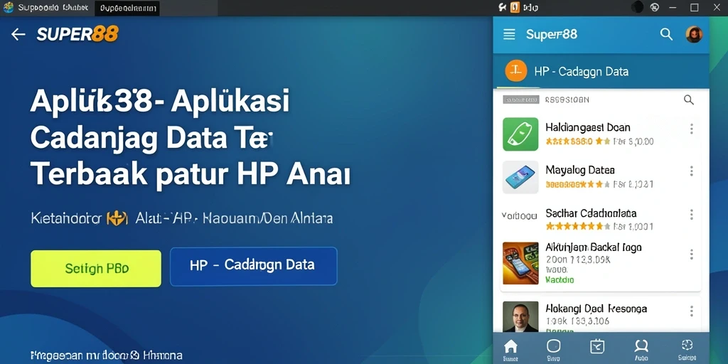 Antarmuka pengguna SUPER88 yang intuitif untuk cadangan data.
